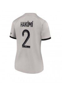 Paris Saint-Germain Achraf Hakimi #2 Fotballdrakt Borte Klær Dame 2022-23 Korte ermer